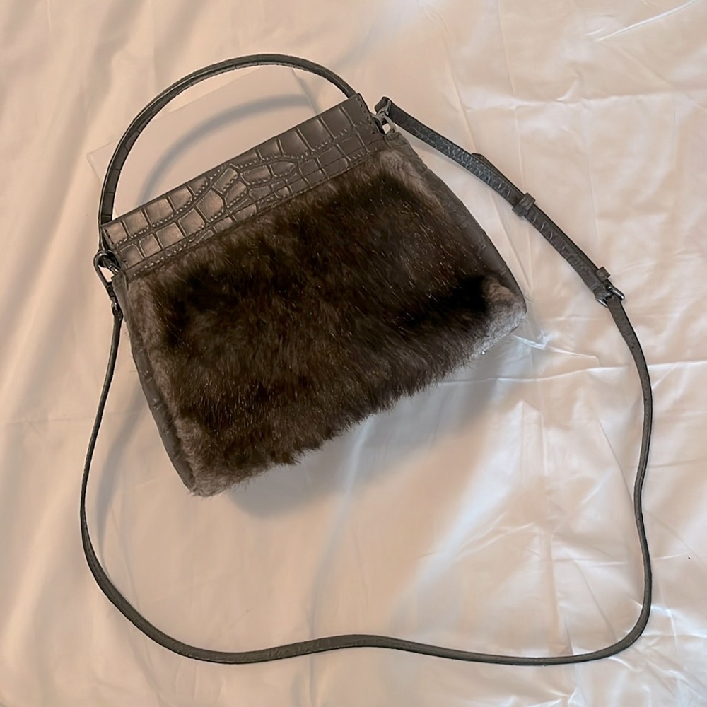DKNY Faux Croc/Fur Bag
